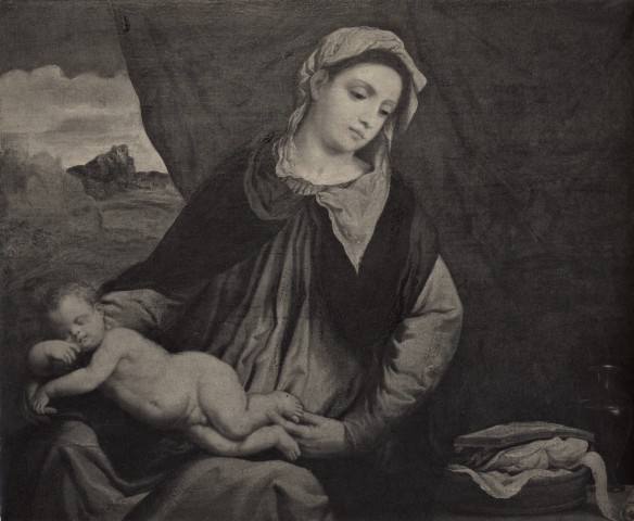 A. C. Cooper — Bordone Paris - sec. XVI - Madonna con Bambino dormiente — insieme